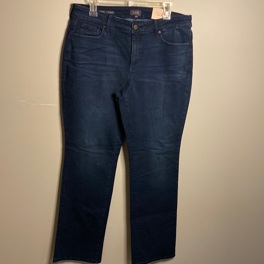 Women Jeans- Dark denim-NYDJ- Size 14P